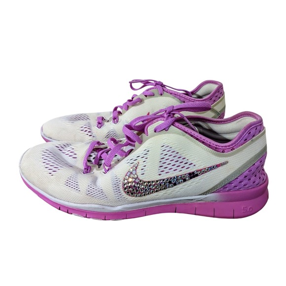 Nike Shoes - Nike Free 5.0 Tr Fit 5 Running Shoes Rhinestone Bling Sneakers Size 9